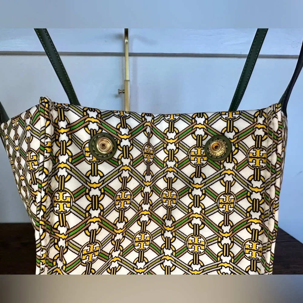S⭕️LD‼️Tory Burch Ella Printed Mini Tote in Yellow Gemini Medallion - Picture 4 of 12